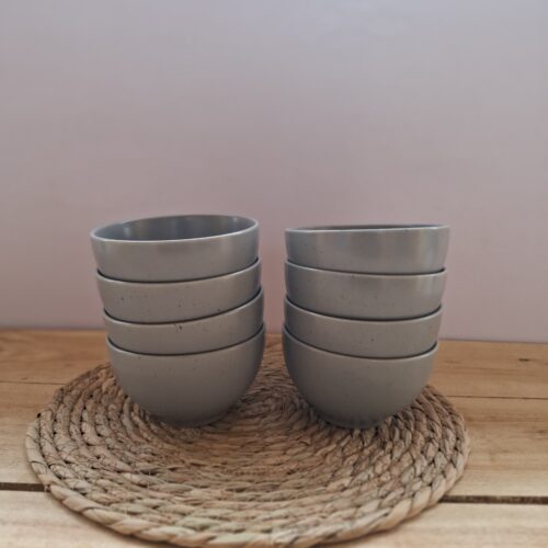 Grey small soup bowls
