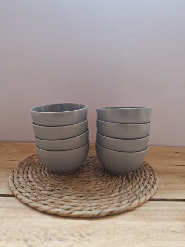 Grey small soup bowls