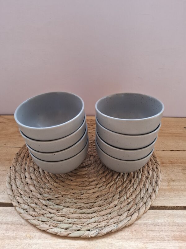 Grey small soup bowls