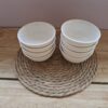 White small top curve soup bowls