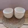 White small top curve soup bowls