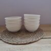 White small top curve soup bowls