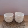 White small top curve soup bowls