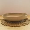Wide brown serving bowl