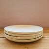 White porcelain dinner plates(set of 4)