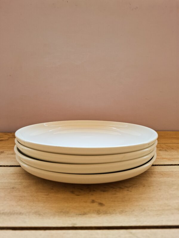 White porcelain dinner plates(set of 4)