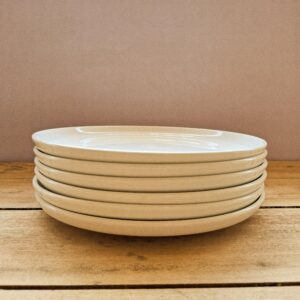 White porcelain dinner plates(set of 6)
